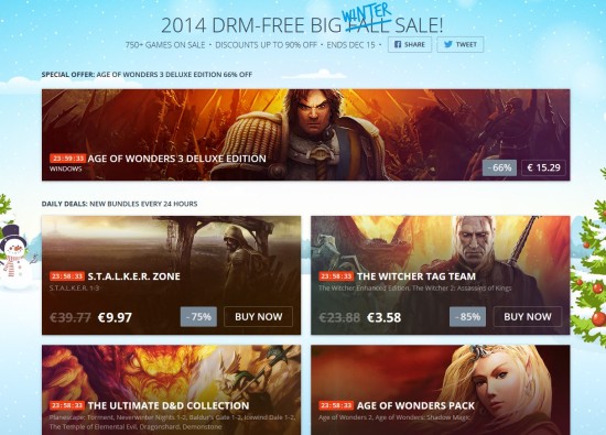 gog.com big winter sale 2014