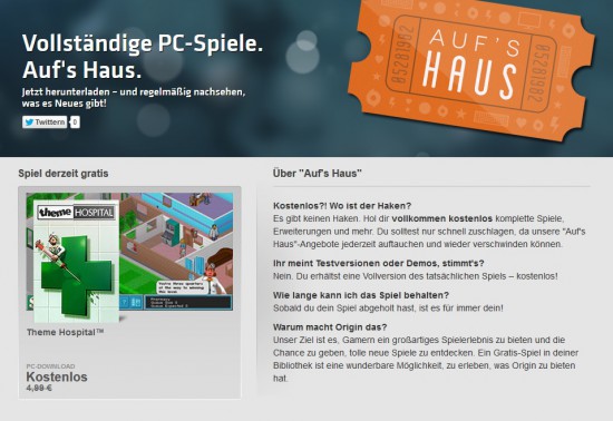 Origin Aufs Haus Theme Hospital