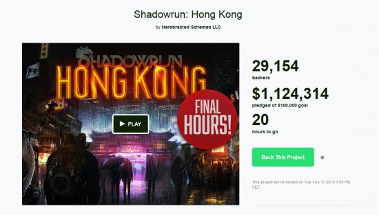 Shadowrun Hong Kong Kickstarter Final Hours