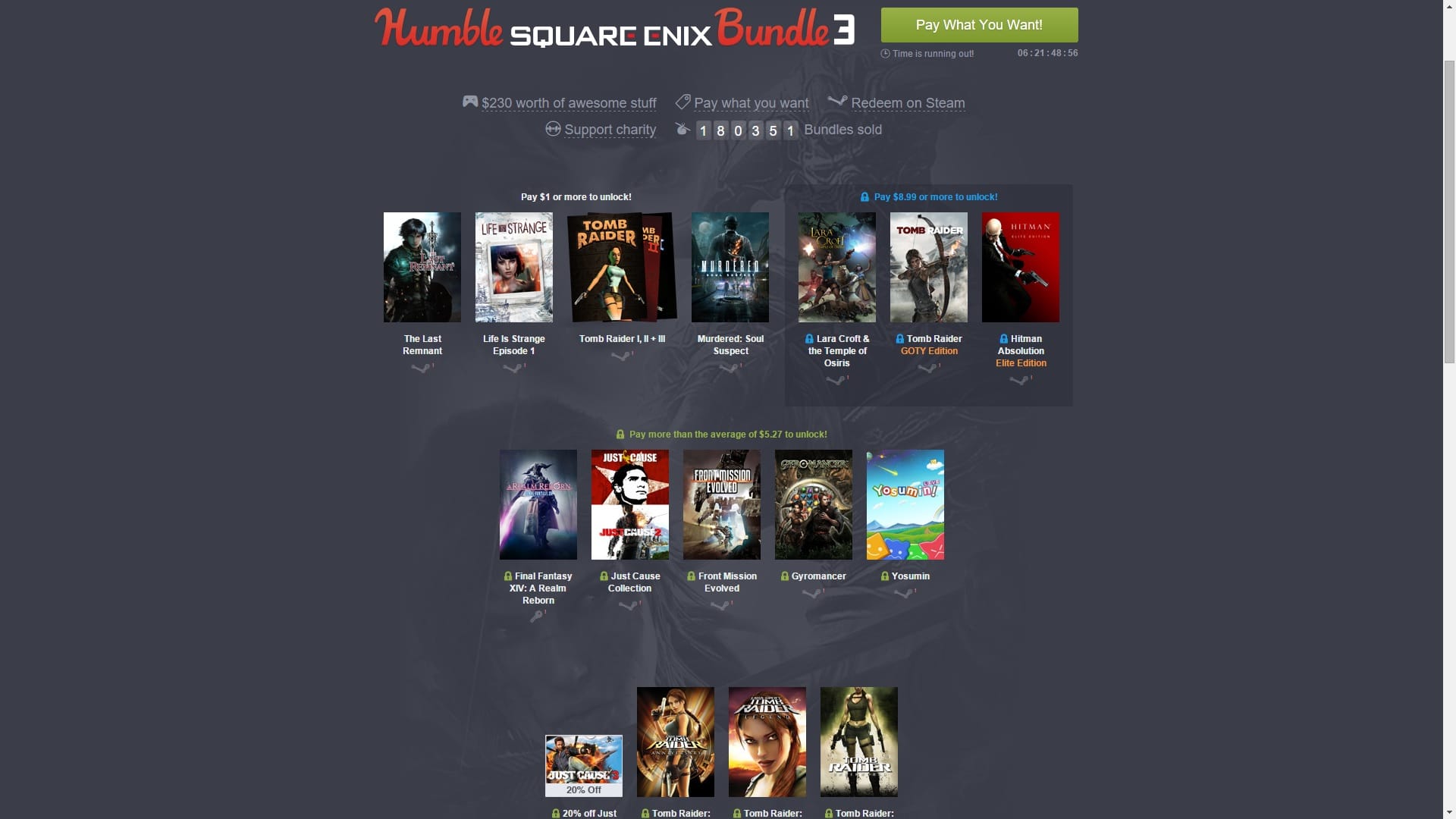 Humble Bundle Square Enix 3