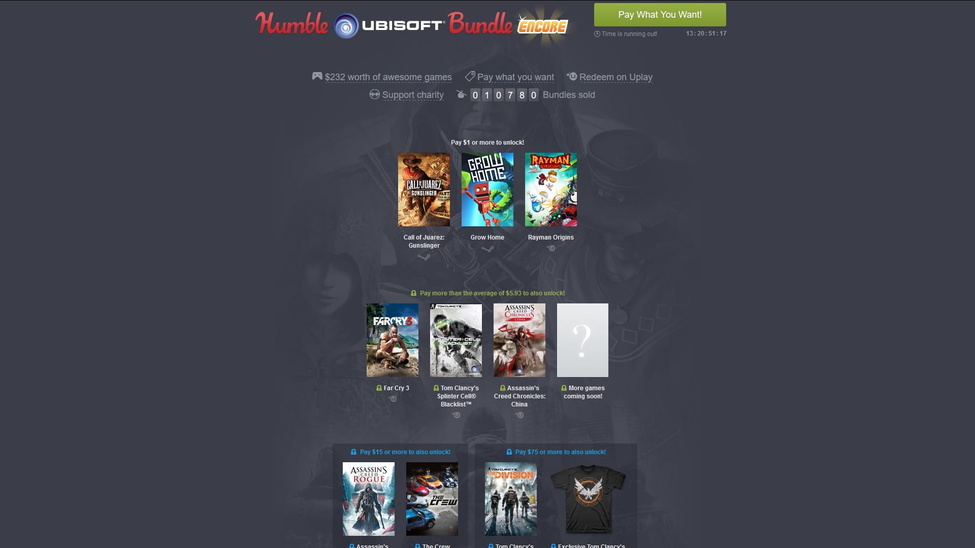 Humble Bundle Ubisoft Encore