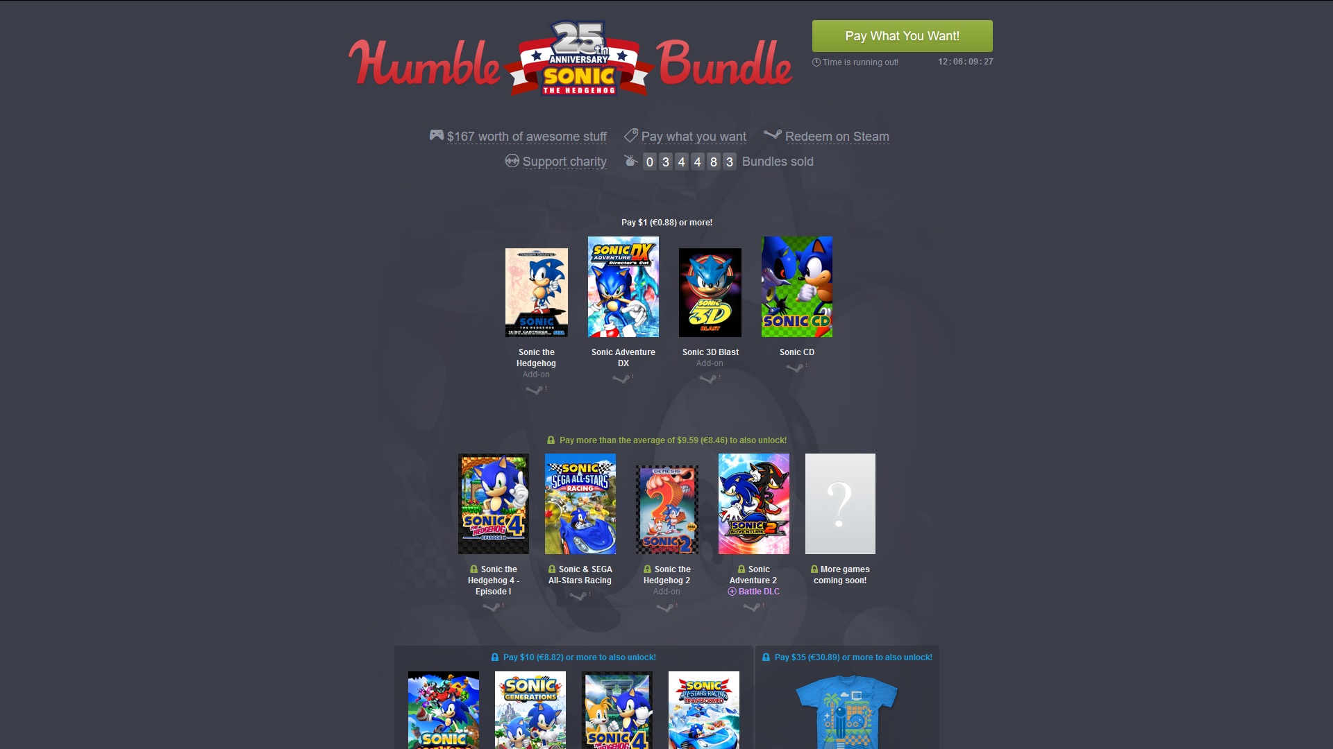 Humble Bundle Sonic 25th Anniversary